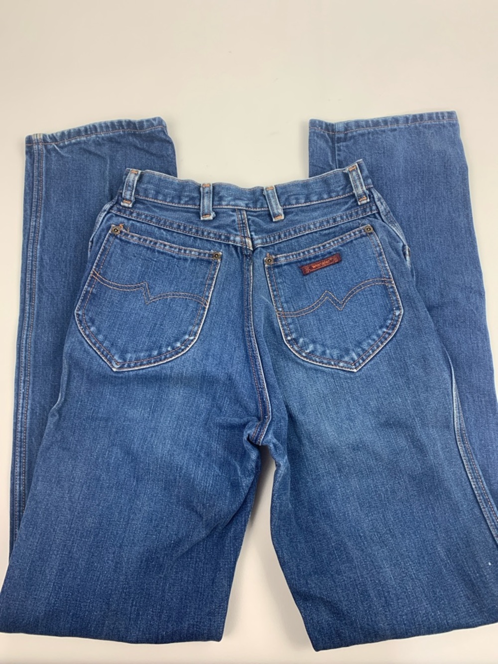Vintage Wrangler Women's Dark Blue straight Jeans Size Vtg 9 junior tall Rare - Picture 15 of 16